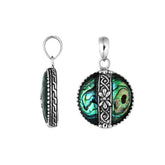 AP-6265-AB Sterling Silver Pendant With Abalone Shell Jewelry Bali Designs Inc
